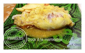Canard farci à la marocaine