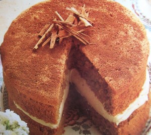 Gâteau aux noisettes et au café