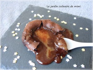 Coulant au chocolat au coeur de nougat blanc